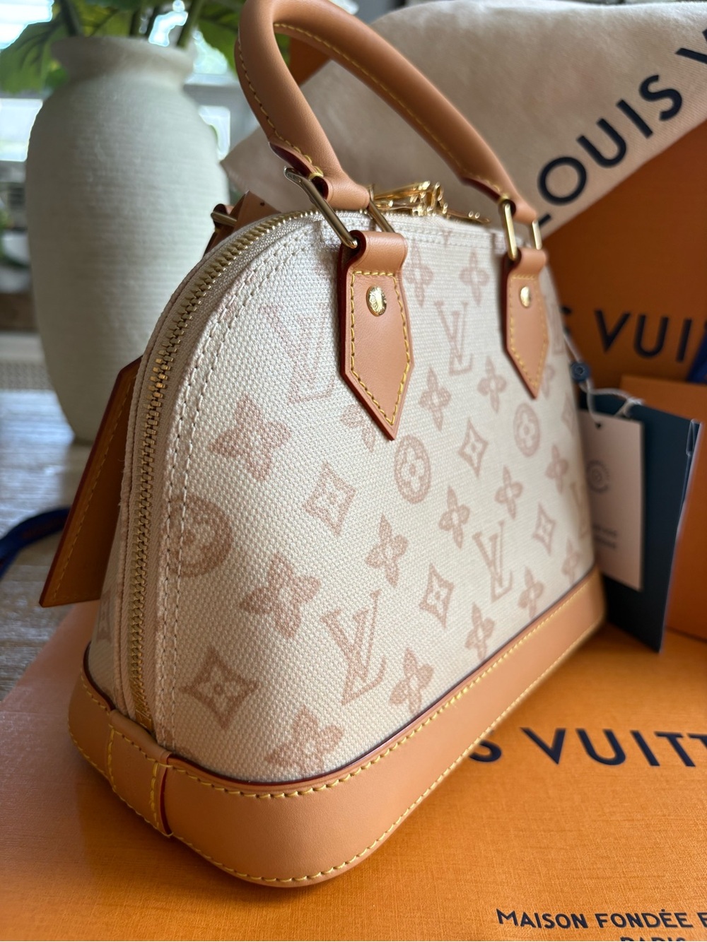Louis Vuitton Alma BB Monogram Origine Lin 130th Anniversary limited edition NIB - Picture 5 of 16